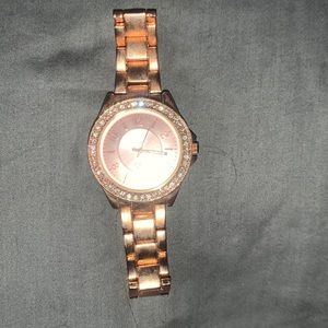 Rose Gold and Quartz Crystal Women’s Watch